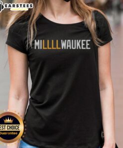 Official Milwaukee Brewers NFL logo ladies tee featuring a stylish design for female fans of the team.