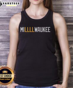 Official Milwaukee Brewers NFL logo tank top featuring vibrant team colors and design for sports enthusiasts.
