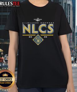 Official Milwaukee Brewers 2025 NLCS Division Series Winner Postseason Ladies Tee showcasing team pride and style.