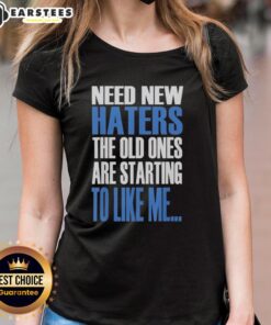Vintage ladies tee featuring Khabib's quote 'Need New Haters, The Old Ones Are Starting To Like Me' in bold design.