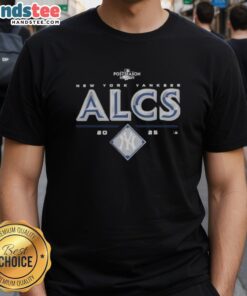 Official New York Yankees 2025 ALCS Division Series Winner Postseason T-Shirt featuring team logo and championship design.