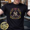 Official New York Yankees Da De Los Muertos MLB Celebration T-Shirt featuring vibrant skull graphics and team logo.