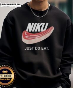 Official Niku Just Do Eat sweatshirt in vibrant colors, perfect for casual wear and food enthusiasts.
