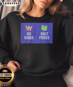 Official No Kings Only Frogs Sweatshirt featuring a playful frog design, perfect for casual wear and amphibian lovers.