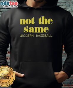 Official Not The Same Modern Baseball Hoodie in black, featuring a stylish design and comfortable fit for fans.