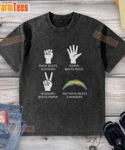 Official Nothing Beats Los Angeles Chargers Football Logo Washed T-Shirt featuring vibrant team colors and logo design.
