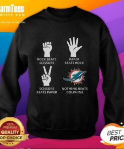Alt Text: Official Miami Dolphins football logo sweatshirt featuring vibrant team colors and stylish design for fans.