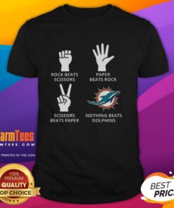 Official Nothing Beats Miami Dolphins Football Logo T-Shirt featuring vibrant team colors and iconic dolphin logo design.