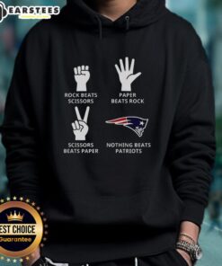 Alt Text: Official Nothing Beats New England Patriots Football Logo Hoodie featuring team colors and emblem.