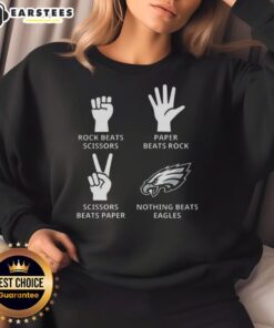 Alt Text: Official Philadelphia Eagles Football Logo Sweatshirt featuring vibrant team colors and stylish design for fans.
