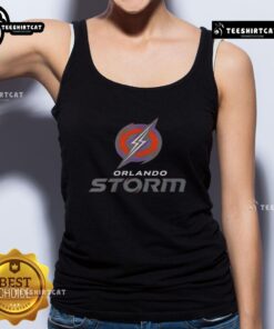 Official Orlando Storm Football Logo Tank Top featuring bold logo design for fans of the Orlando Storm team.