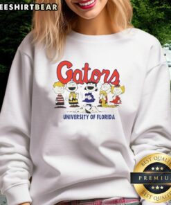 Official Peanuts x Florida Gators sweatshirt featuring The Gang in vibrant colors, perfect for fans and casual wear.