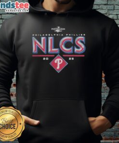 Official Philadelphia Phillies 2025 NLCS Division Series Winner postseason hoodie displayed on a mannequin.