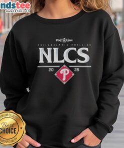 Official Philadelphia Phillies ALCS 2025 sweatshirt featuring team logo and championship design for fans.