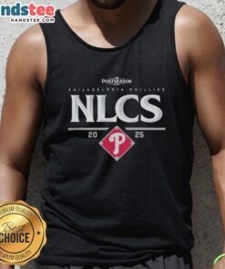 Alt Text: Official Philadelphia Phillies ALCS 2025 tank top featuring team logo and championship series design.