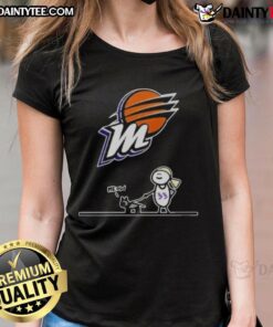 Official Phoenix Mercury Meow Ladies Tee featuring vibrant team colors and a stylish cat graphic for fans.