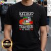 Alt Text: Official Retired But Forever A Teacher At Heart Cleveland Browns Football T-Shirt featuring vibrant team colors and logo.