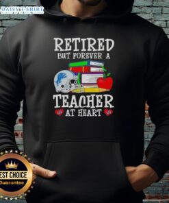 Official Retired But Forever A Teacher At Heart Detroit Lions Football Hoodie showcasing a vibrant design and team logo.