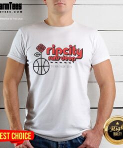 Official Rip City Runs Deep Opening Night 2025 T-Shirt featuring vibrant team colors and logo, perfect for fans.
