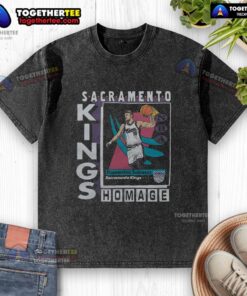 Official Sacramento Kings trading card featuring Domantas Sabonis on a stylish washed t-shirt design.