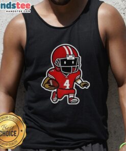 Official San Francisco 49ers Football Player Number 4 Graphic Tank Top featuring bold team colors and logo design.