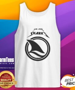 Official San Jose Sharks game day tank top featuring team logo, perfect for fans and game day attire.