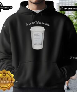 Alt Text: Official So We Dont Lose Our Voice Mint Majesty Tea hoodie with vibrant tea label design for tea lovers.
