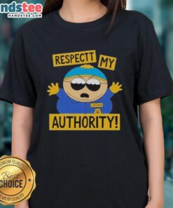 Official South Park Cartman Respect My Authority Ladies Tee featuring vibrant graphics and trendy design for fans.