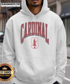 Alt Text: Official Stanford Cardinal Walk Tall Hoodie in red, featuring the iconic Stanford logo and stylish design.