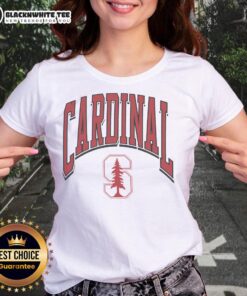 Alt Text: Official Stanford Cardinal Walk Tall Ladies Tee in red, featuring the Stanford logo and stylish design for fans.