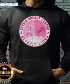 Official Tackle Breast Cancer Detroit Lions hoodie featuring a skyline design, perfect for fans supporting the cause.