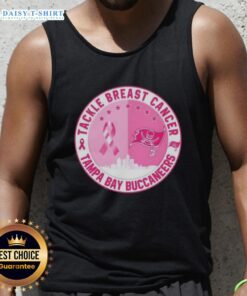 Official Tackle Breast Cancer Tampa Bay Buccaneers skyline tank top featuring team colors and logo, perfect for fans.