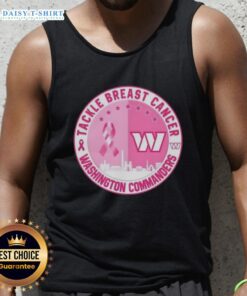 Washington Commanders Tackle Breast Cancer skyline tank top, featuring team colors and logo for a stylish game day look.