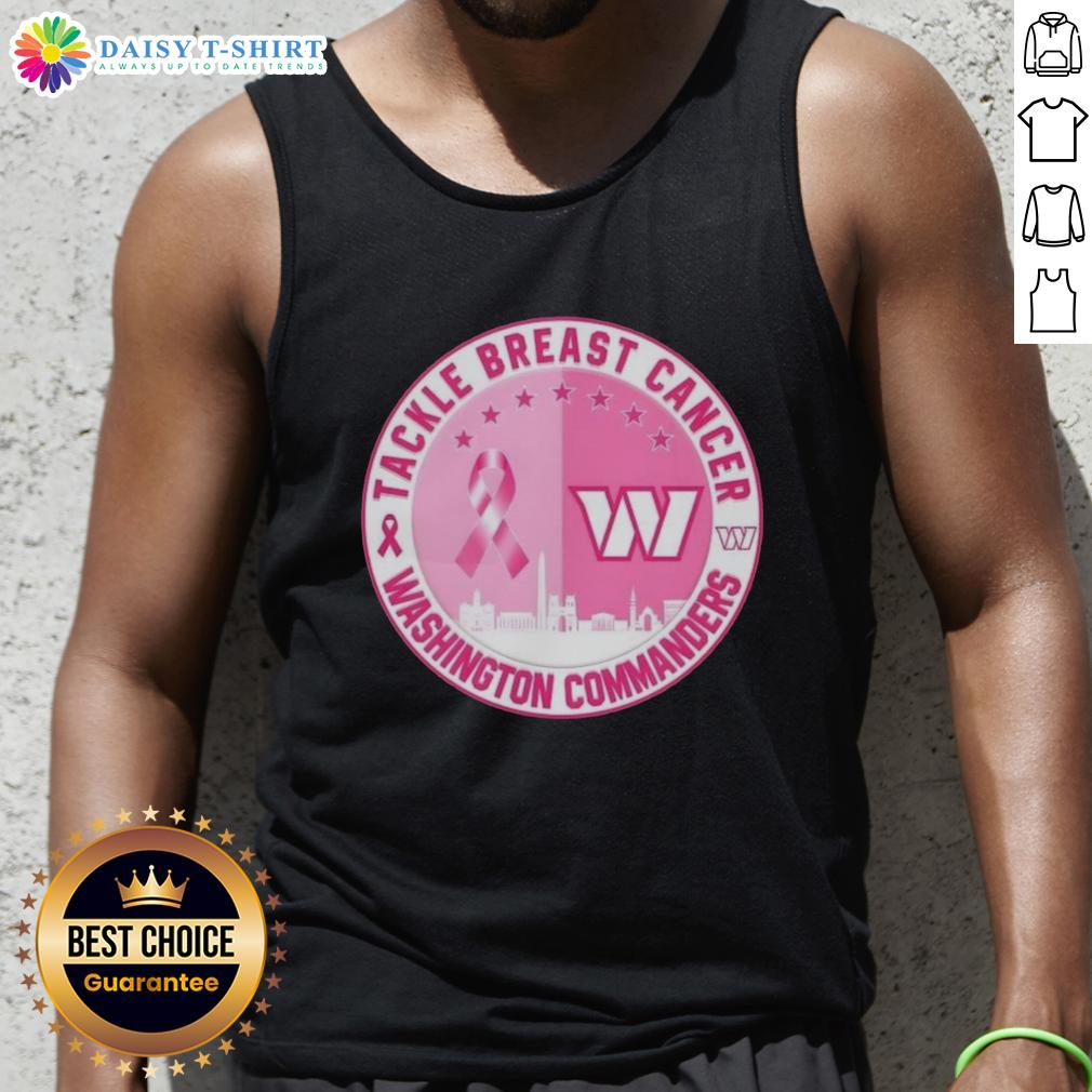 Official Tackle Breast Cancer Washington Commanders Football Skyline Tank Top Washington Commanders Tackle Breast Cancer skyline tank top, featuring team colors and logo for a stylish game day look.