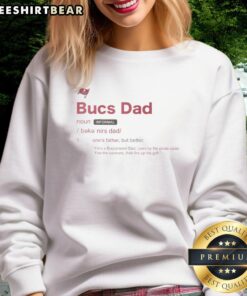 Official Tampa Bay Buccaneers Dad Definition Sweatshirt featuring team logo and stylish design for fans and fathers.