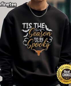 Alt Text: Official Texas Longhorns spooky season 2025 NCAA Halloween pumpkin sweatshirt with vibrant graphics and festive design.