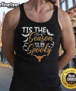 Official Texas Longhorns spooky season 2025 NCAA Halloween pumpkin tank top, perfect for festive college football fans.