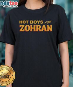 Alt Text: Official The Boys for Zohran Ladies Tee featuring stylish design and comfortable fit, perfect for casual wear.