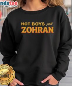 Official 'The Boys for Zohran' sweatshirt featuring a stylish design and vibrant colors, perfect for fans.