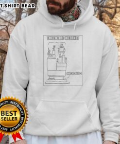 Official The Entire Internet AWS US East 1 Meme Hoodie featuring a humorous tech design for internet enthusiasts.
