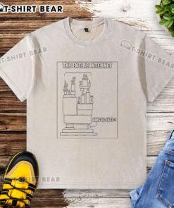 Official The Entire Internet AWS US East 1 Meme Washed T-Shirt featuring a vintage design and vibrant colors.