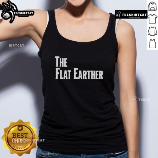 Official Flat Earther Tank Top showcasing a bold graphic design for flat Earth enthusiasts and casual wear.