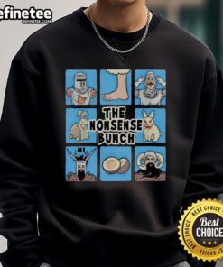 Official The Nonsense Bunch Monty Python and The Holy Grail X The Brady Bunch sweatshirt featuring iconic designs.