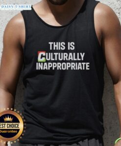 Official culturally appropriate tank top showcasing vibrant design, perfect for expressing cultural pride and style.