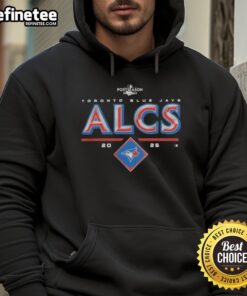 Official Toronto Blue Jays 2025 ALCS Division Series Winner Postseason Hoodie showcasing team colors and logo.