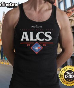 Official Toronto Blue Jays ALCS 2025 tank top featuring team logo, perfect for baseball fans and championship celebrations.