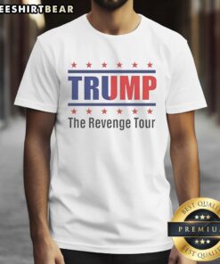 Official Trump The Revenge Tour T-Shirt featuring bold graphics and patriotic colors, ideal for supporters and collectors.