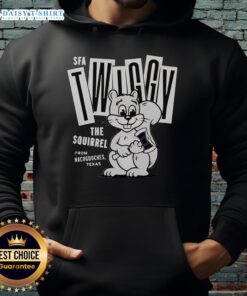 Official Twiggy the Campus Squirrel Hoodie featuring a cute squirrel design, perfect for students and campus life.