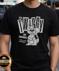 Official Twiggy The Campus Squirrel T-Shirt featuring a cute squirrel graphic, perfect for campus spirit and casual wear.