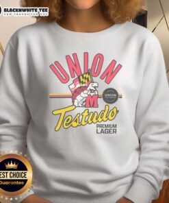 Official Union Craft Brewing Maryland Terrapins Testudo Premium Lager sweatshirt featuring vibrant team colors and logo.